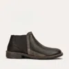 Naot Men's Business Leather Ankle Boots In Black Raven/black Crackle/gray Suede