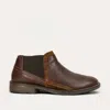 Naot Men's Business Leather Ankle Boots In Soft Brown Leather/toffee Leather/seal Brown Suede