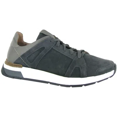 Naot Men's Magnify Sneaker In Oily Midnight Suede/foggy Gray Leather In Multi