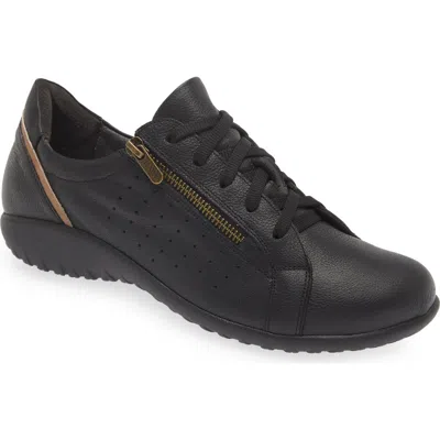 Naot Moko Zip Sneaker In Soft Black/khaki Beige
