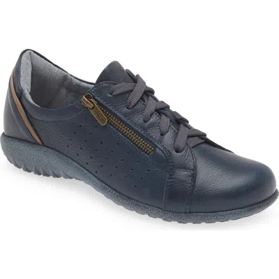 Naot Moko Zip Sneaker In Soft Ink/bark Nubuck