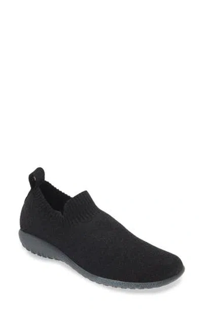 Naot Nuku Slip-on Sneaker In Black/ Grey Knit