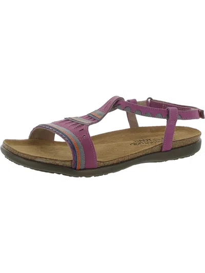 Naot Odelia Womens Nubuck Ankle Strap T-strap Sandals In Purple