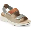 Naot Odyssey Slingback Sandal In Beige Lizard/soft Beige