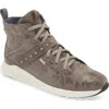 Naot Oxygen Crystal Strap High Top Sneaker In Grey Marble Suede