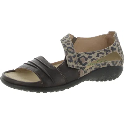 Naot Papaki Womens Leather Comfort Insole Flat Sandals In Multi