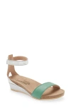 Naot 'pixie' Sandal In Soft Jade/soft White/silver