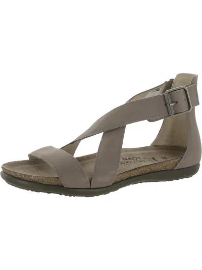 Naot Rianna Womens Nubuck Ankle Strap Slingback Sandals In Grey