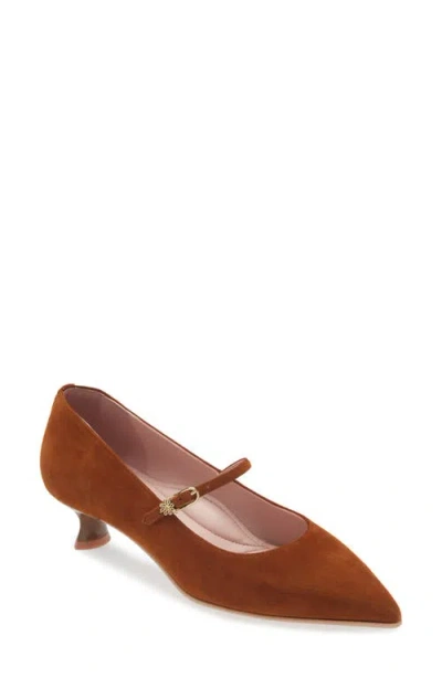 Naot Rosalie Pointed Toe Pump In Brown Suede