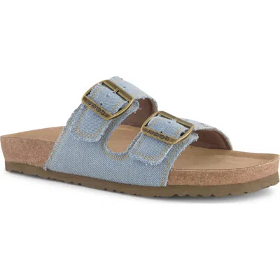 Naot Santa Barbara Canvas Slide Sandal In Light Denim