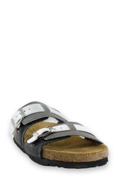 Naot Santa Cruz Sandal In Black Gray Silver White