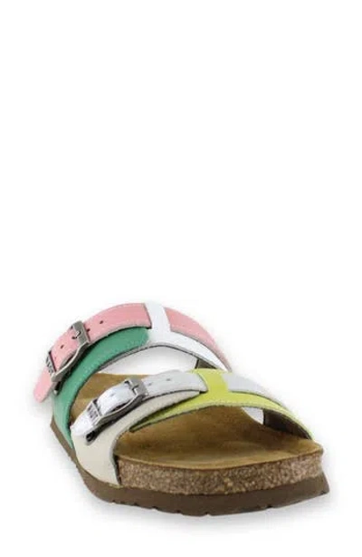 Naot Santa Cruz Sandal In Jade Ivory White Lime
