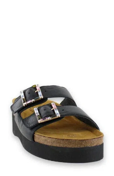 Naot Santa Rosa Sandal In Black Soft Leather