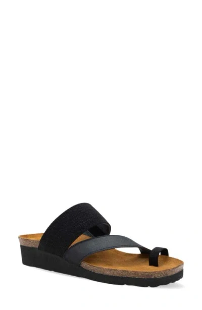 Naot Sia Toe Loop Sandal In Black