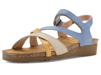 Naot Sophia Women's Sandals Marigld Beige Blue Leather Combo: Eu 38 (us Women's 7) M In Multi