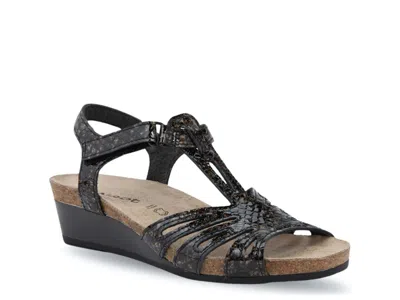 Naot Starlet Wedge Sandal In Black