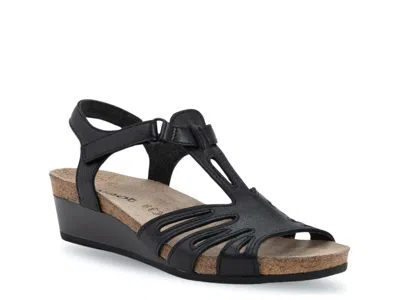 Naot Starlet Wedge Sandal In Black
