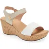 Naot Summer Platform Wedge Sandal In Neutral