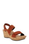 Naot Sunrise Platform Wedge Sandal In Spice Nubuck