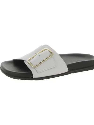 Naot Tahiti Womens Leather Slip On Slide Sandals In White