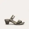 Naot Temper Two-strap Metallic Wedge Sandal In Grey Multi In Gray