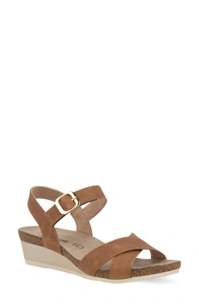Naot Throne Wedge Sandal In Brown