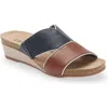 Naot Tiara Wedge Sandal In Soft Chestnut/soft Ink