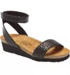 Naot Women's Abbie Wedge Sandal In Black In Black