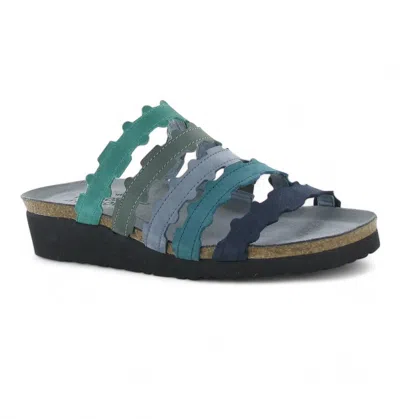 Naot Women's Adina Sandal In Emerald/feather Blue/teal In Grey