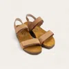 Naot Women's Aisha Sandals In Nude Nubuck/ Saddle Brown Leather In Multi
