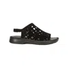 Naot Amadora Sandals In Black Velvet Nubuck In Black