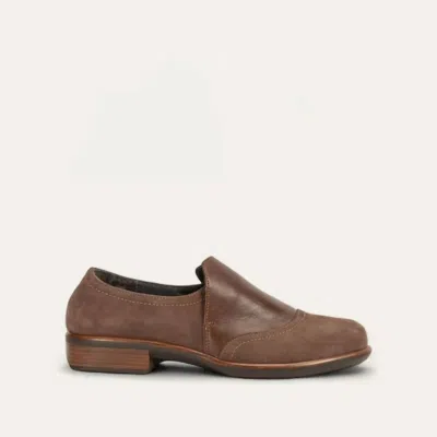 Naot Women's Angin Leather Shoes In Coffee Bean Nubuck Toffee In Brown