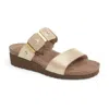 Naot Ashley Sandal In Gold Threads In Multi