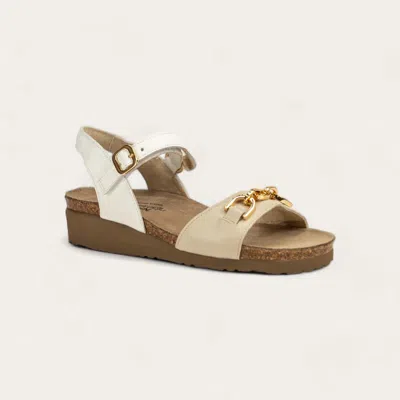 NAOT WOMEN'S AUBREY SANDAL IN SOFT IVORY & WHITE