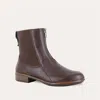 Naot Women's Bora Front Zip Boots - Medium In Cordovan Leather