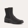 Naot Women's Bora Front Zip Boots - Medium In Soft Black Leather