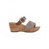 Naot Women's Breezy Wedge Sandals In Stone Nubuck/caramel In Multi