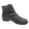 Naot Women's Briza Ankle Boot In Black Leather/ Croc In Multi