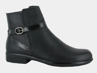 Naot Women's Briza Boots In Soft Black/jet Black/black Croc In Multi