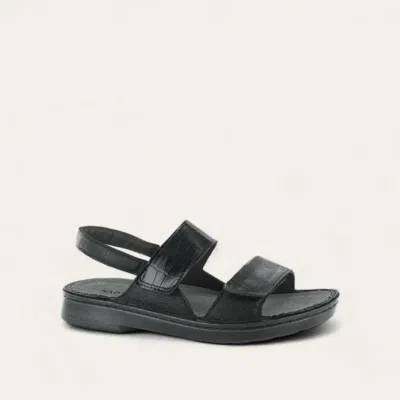 Naot Women's Burgos Sandal In Black Croc/soft Black In Multi
