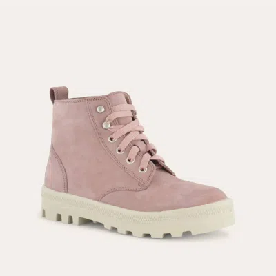 Naot Women's Canoe Tie Boots - Medium In Mauve Nubuck In Multi