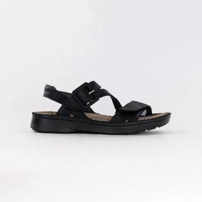 Naot Women's Castelo Sandal In Black Soft Leather In Multi