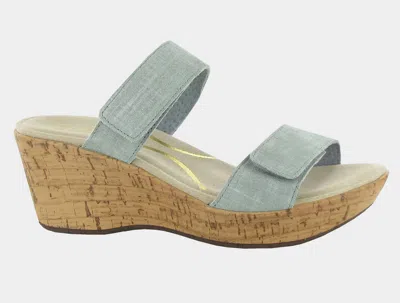 Naot Women's Caveran Wedge Sandal In Teal In Green