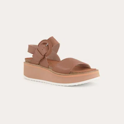 Naot Women's Crepe Leather Sandals In Caramel Leather With Camel Sole In Multi