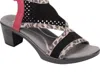 Naot Women's Destiny Heels - Medium In Black/cheetah/kiss Red