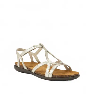 Naot Women's Dorith Sandal In Radiant Gold Leather In White