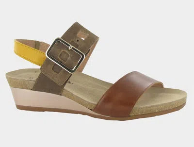 Naot Women's Dynasty Wedge Sandal In Maple Brown/antique Brown In Multi