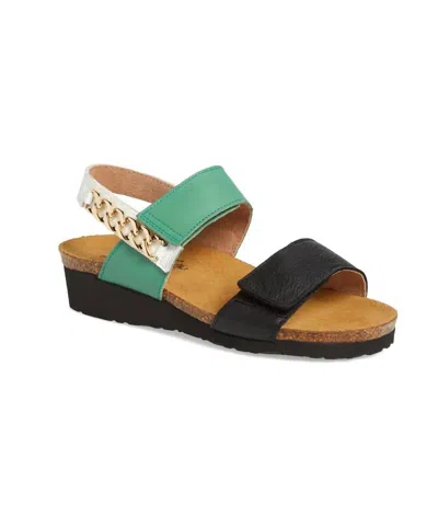 Naot Women's Eliana Sandals In Black/jade/white