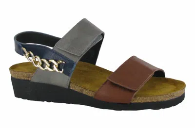 Naot Women's Eliana Slingback Sandal In Chestnut Foggy Gray
