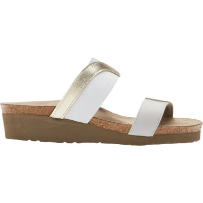 Naot Women's Frankie Leather Sandals In Radiant Gold/ice Grey In Multi